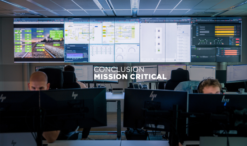 Conclusion Mission Critical operations center mannen achter pc