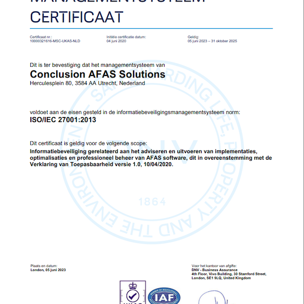 CAS ISO 27001 (2023)