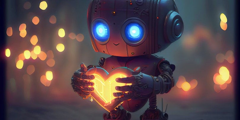 Robot draagt hart